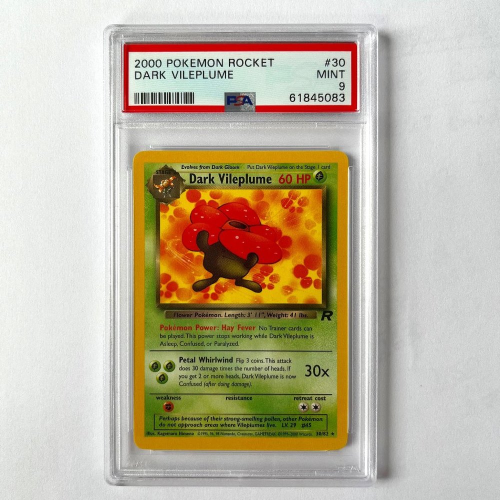 PSA 9 Dark Vileplume 30 Team Rocket Unlimited Non Holo Rare Pokémon 61845083